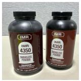 2 IMR 4350 smokeless powder, 1 lb. bottles