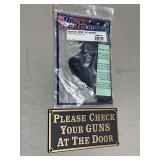 DeSantis Gunhide Charter Arms 2' holster, Please Check Your Guns At The Door plaques