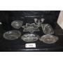 7 Pieces of Crystal Serving Dishes & Candle Holder