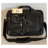 Leather Shoulder Computer/Briefcase By PROTOCAL  ( Some Wear & Tear)