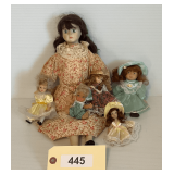 Five Mini Dolls   Porcelain Doll