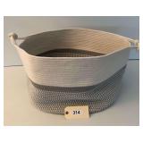Large Coiled Rope Cloth Basket