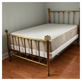 Full Size Brass Bed On Rollers Buyer May Take Mattress