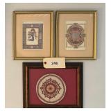 Framed & Matted Prints Of Celtic Illumination & Hand Embroidered Artwork