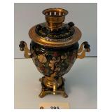 Beautiful Electric Hand Painted Russian Samovar  14"