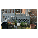 Solar Yard Lights, Planters, Wind Chimes And Other Yard Art