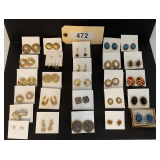 Very Large Earring Assortment  Approx 40 Pairs Not Shown