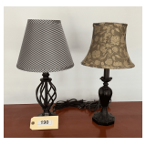 Two Small Table Lamps  18"