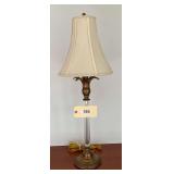 Brass & Glass Table Lamp   31"