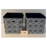 Two Foldable Cloth Storage Baskets