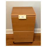 Two Drawer Filing Cabinet With Hanging Files 27"X15"X15" On Rollers