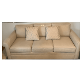 Very Nice Upolstered Sofa With Accent Pillows  88"