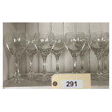 Eight Crystal Wine Stems