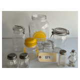 Assorted Glass Kitchen Items