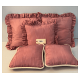 Five Rose Pink Accent Pillows