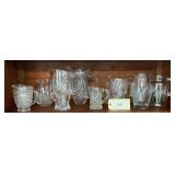 Cut Crystal & Glass Pitchers 10 Pieces