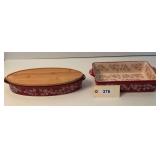 Temptations Stoneware Rectangular Casserole   Oval Casserole & Lid