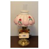 Brass & Glass Table Lamp   21"