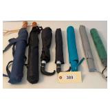 Five Small Umbrellas   2 Medium Umbrellas With Shoulder Straps
