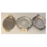 Three Silverplate Serving Platters
