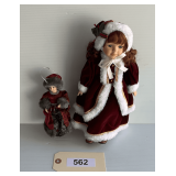 Porcelain Doll "Noelle In Winter" And Lady Ornament