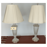 Two Matching Lamps Possibly Waterford Crystal