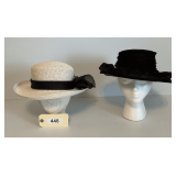Two Ladies Hats With Stands