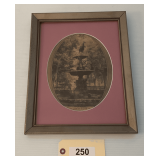 Framed & Matted Print Of Fountain Square