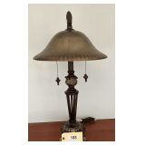 Resin Lamp With Metal Shade  27"