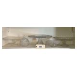 Crystal Glass Holloware Includes Cake Plates 2 Frosted Crystal Bowls & More