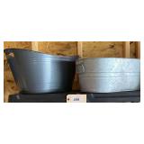 Oval Galvanized Tub And Oval Plastic Tub