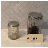 Vintage Glass Coffee & Tea Canisters