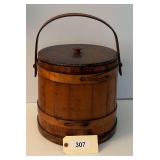 Covered Wooden Basket