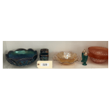 Depression & Carnival Glass Bowls, Glass Bowls & Salt/Pepper