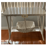 Wicker Table With Basket 36"X20"X30"