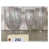 Four Godinger Crystal Ice Tea Stems (One Small Chip On One Stem)