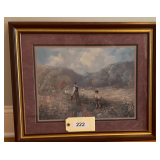 Framed & Matted Mom & Children In The Fields  23"X19"