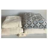 Two Twin Blankets   1 Blue Blanket 60"X48"   1 Cuddle Duds