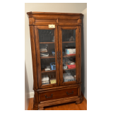 Wooden & Glass Cabinet  76"X42"X20" Matches Lot# 145  Contents Not Included