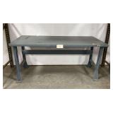 Industrial Steel Workbench with Gray Finish; 3