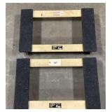 Two Franklin 1,000 Pound Capacity Carpeted Wooden Movers Dollies