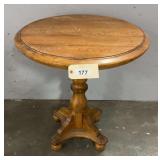 Round Wooden Pedestal Table