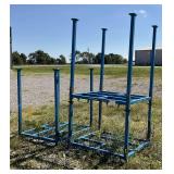Southwark Metal Blue Stackable Steel Storage Racks, Lot of 2
