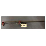 Red Bar Clamp with Wooden Handle