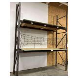 Industrial Steel Pallet Racking Shelving Unit with Wood Decking and Safety Net