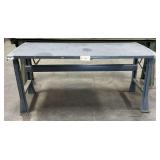 Industrial Steel Frame Worktable with Composite Top