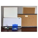Assorted Office Boards Including Whiteboards Corkboards and Accessories