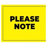 PLEASE NOTE
