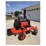 Bad Boy zero turn Lawnmower. 27 Horse power engine with 561.8 hours. Great condition, runs well.