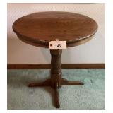Round Wooden Pedestal Table